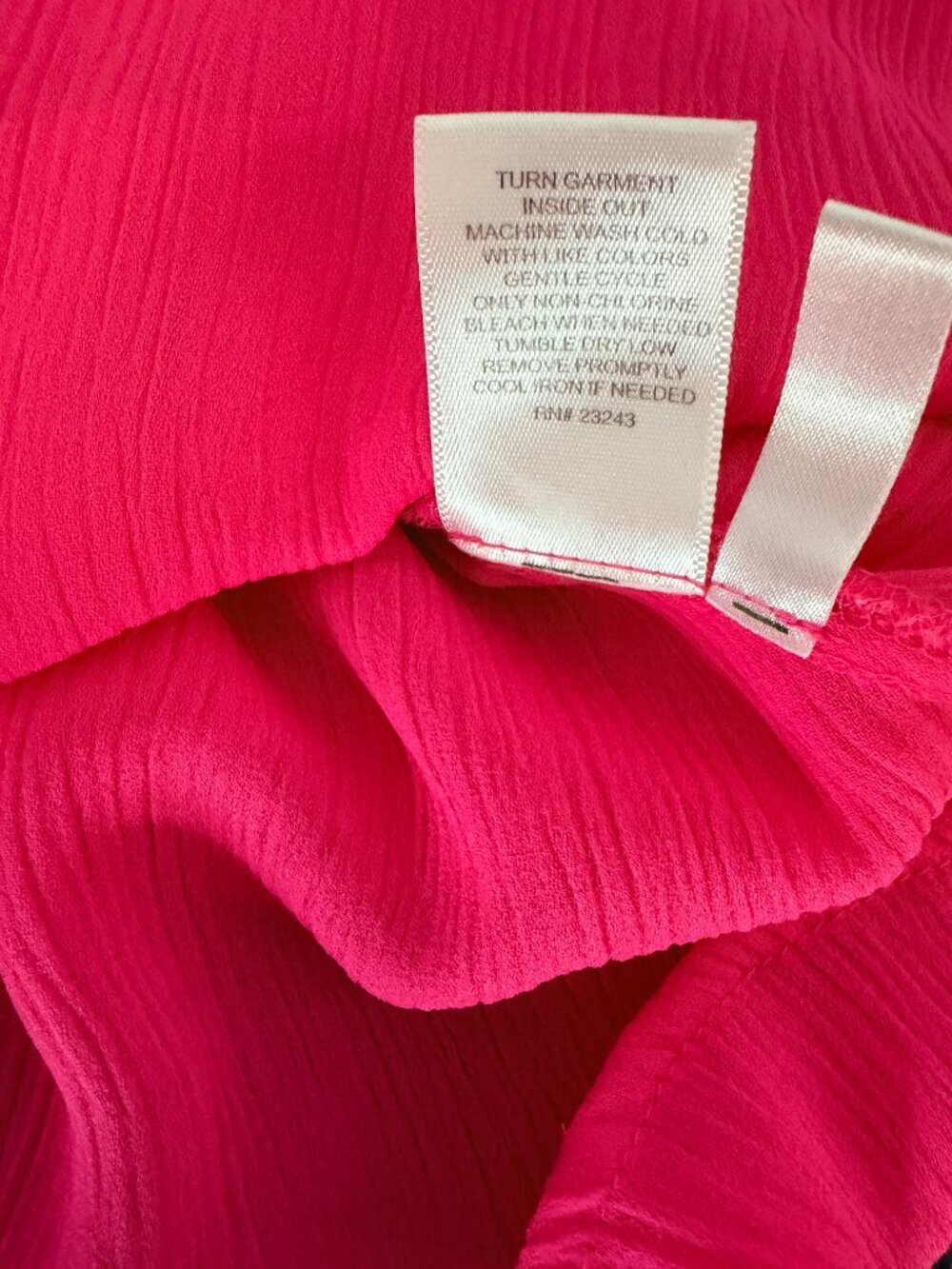 Hot Pink Peplum Blouse Womens L Sheer Long Sleeve Button Top Barbiecore Workwear - Picture 10 of 12